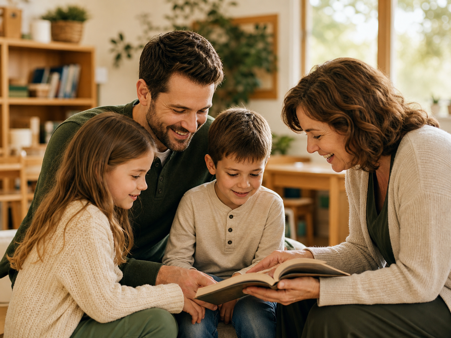 A warm church family and children ministry moment.